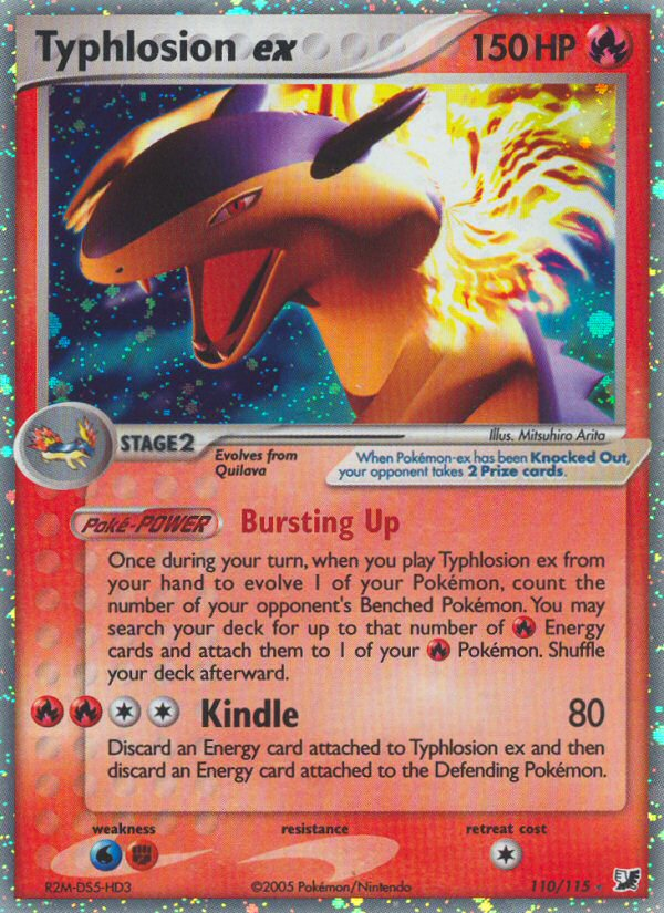 EX Unseen Forces Holo Typhlosion ex #110/115