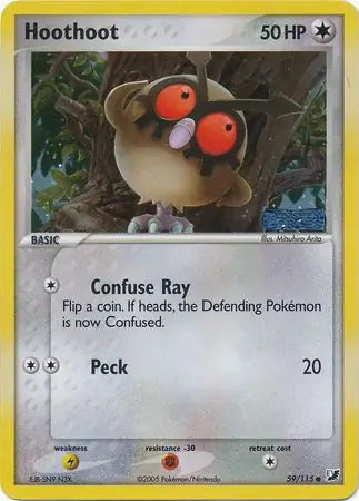 EX Unseen Forces Hoothoot #59/115 reverse holo