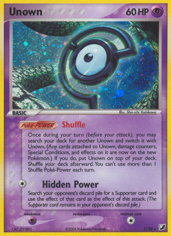 EX Unseen Forces Unown C/28