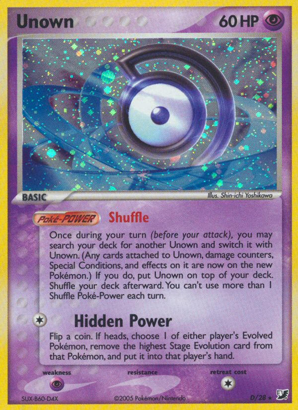 EX Unseen Forces Unown D/28