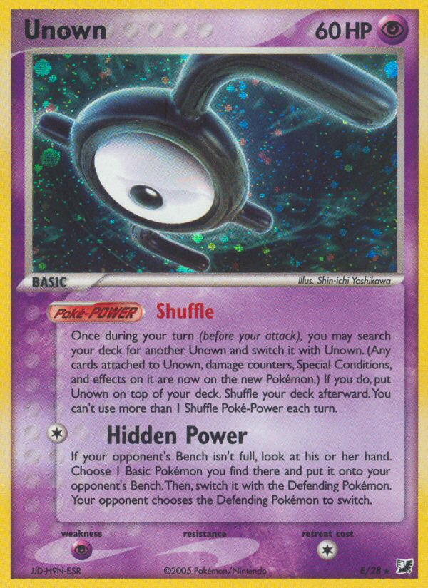 EX Unseen Forces Unown E/28