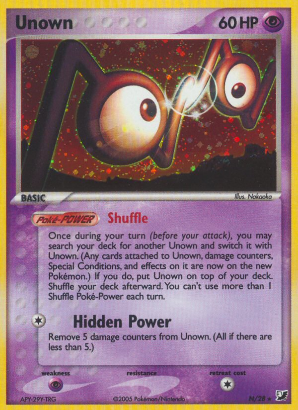 EX Unseen Forces Unown N/28