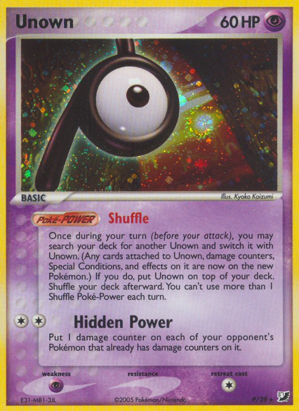 EX Unseen Forces Unown P/28