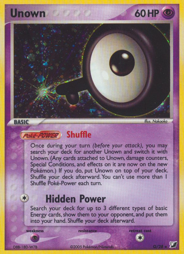 EX Unseen Forces Unown Q/28