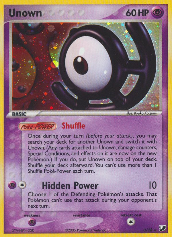 EX Unseen Forces Unown U/28