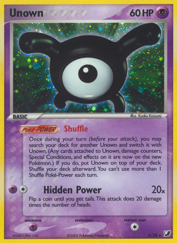EX Unseen Forces Unown X/28