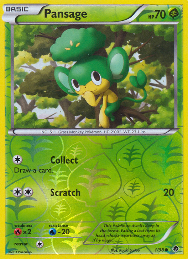 Emerging Powers Pansage #1/98 reverse holo