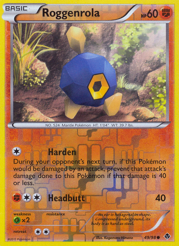 Emerging Powers Roggenrola #49/98 reverse holo