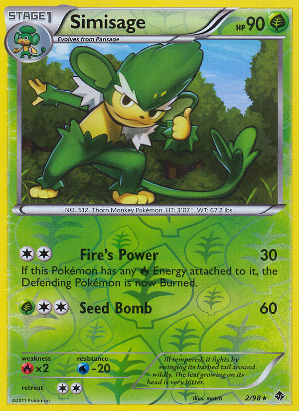 Emerging Powers Simisage #2/98 reverse holo