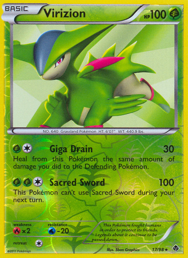 Emerging Powers Virizion #17/98 reverse holo