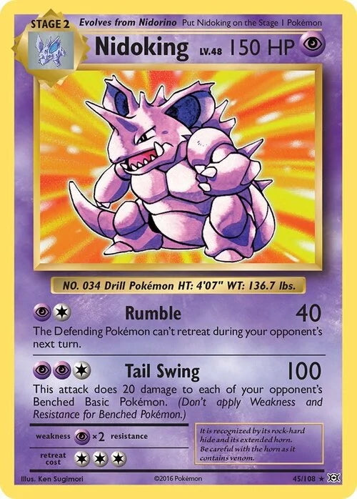 Evolutions Holo Nidoking #45/108