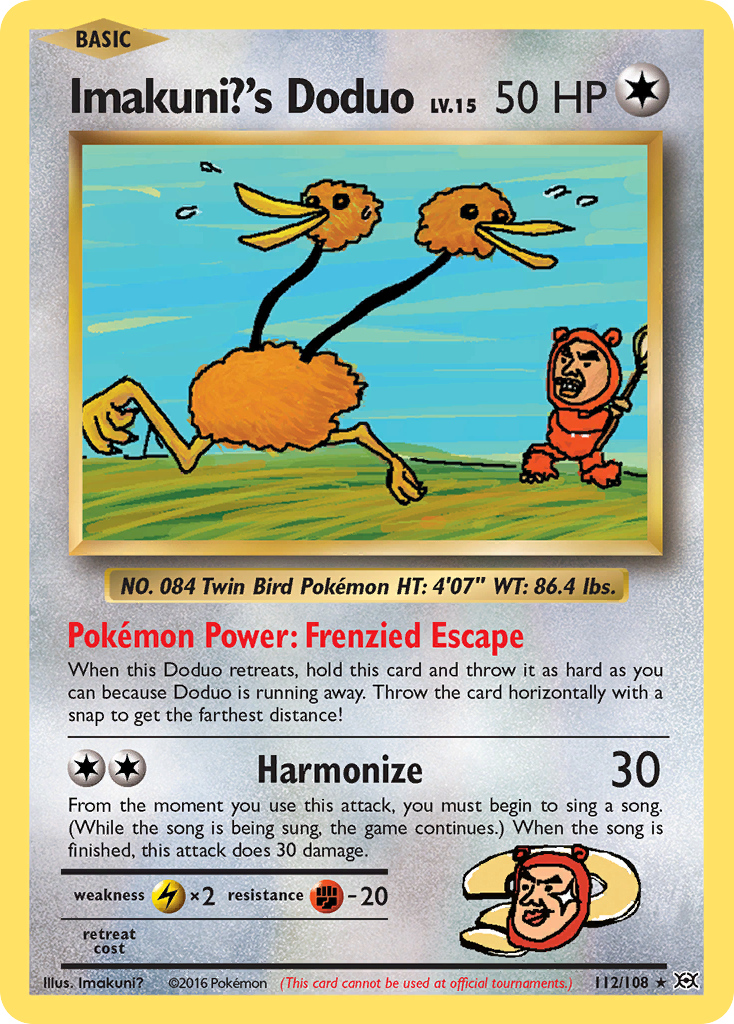 Imakuni's Doduo 112/108 Secret Rare uit XY Evolutions