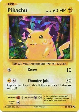 Evolutions Pikachu #35/108 Cracked Ice Holo