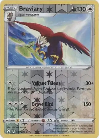 Evolving Skies Braviary #137/203 reverse holo