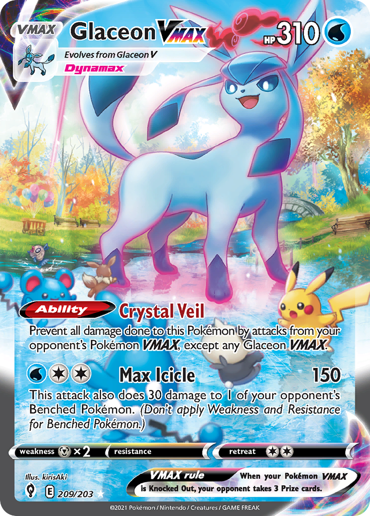 Evolving Skies Glaceon VMAX #209/203