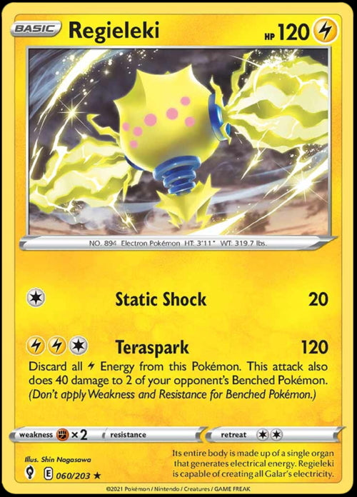 Evolving Skies Holo Regieleki #60/203