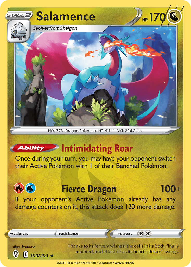 Evolving Skies Holo Salamence #109/203