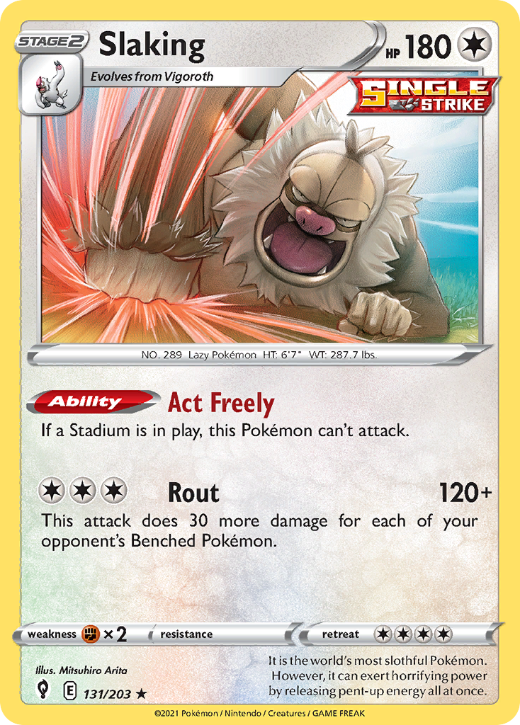 Evolving Skies Holo Slaking #131/203