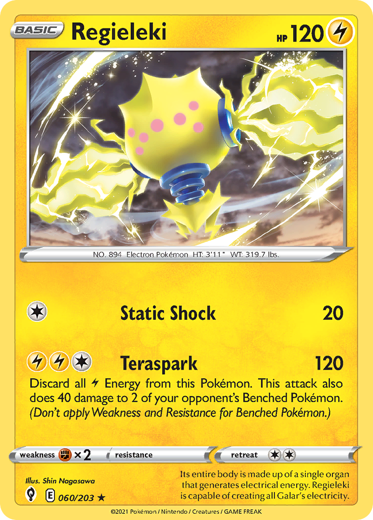 Evolving Skies Non - Holo Regieleki #60/203