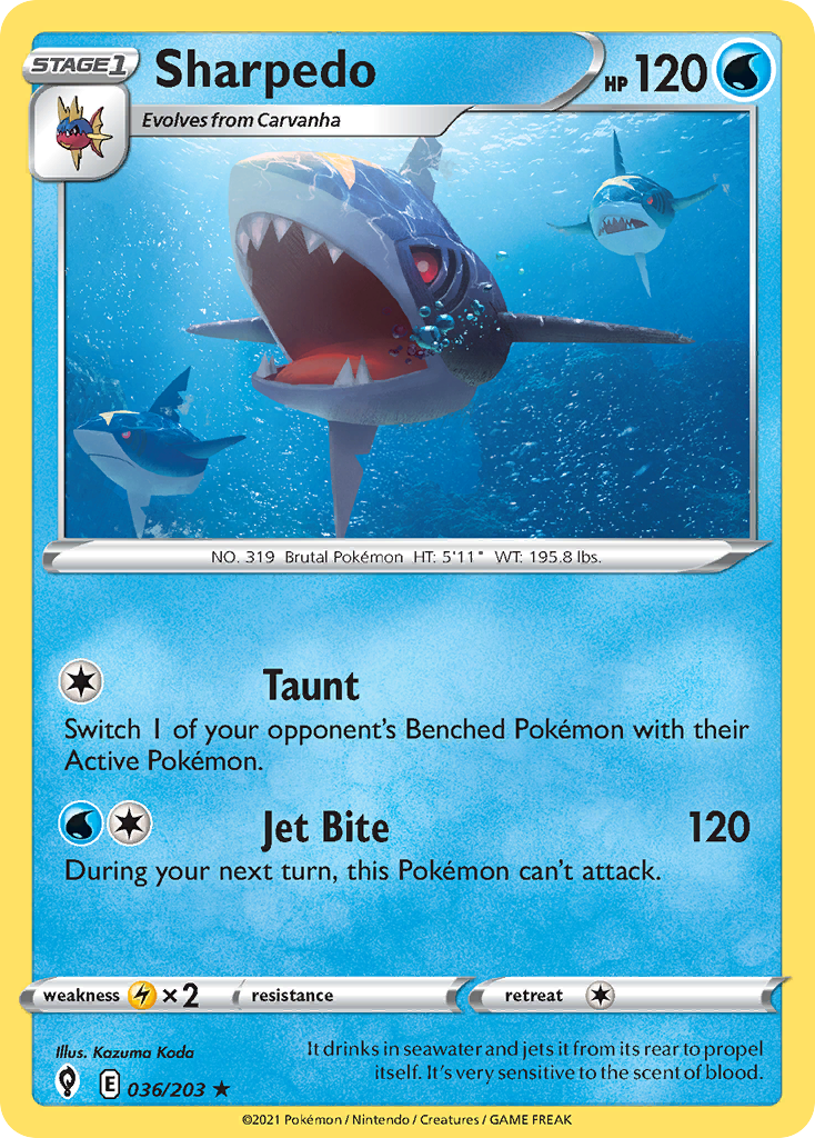 Evolving Skies Sharpedo #36/203