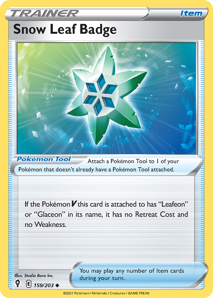 Evolving Skies Snow Leaf Badge #159/203