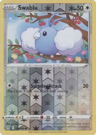 Evolving Skies Swablu #132/203 reverse holo