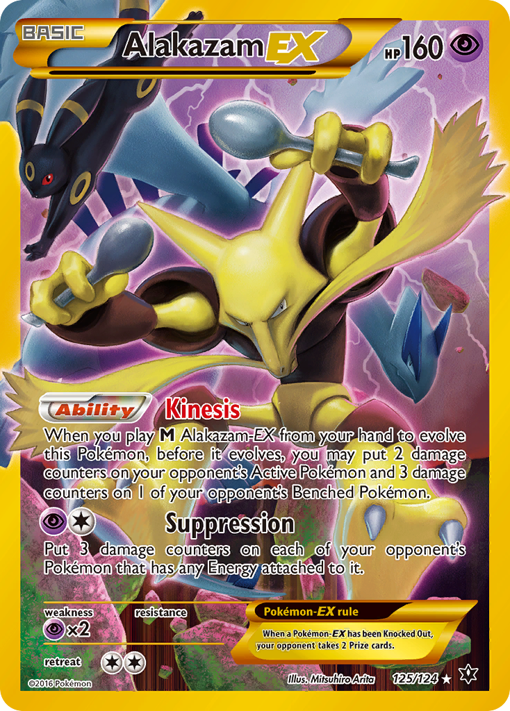 Alakazam EX 125/124 Secret Rare Fates Collide