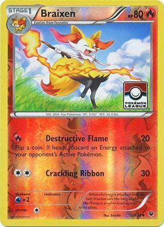 Fates Collide Braixen #12 League Promo