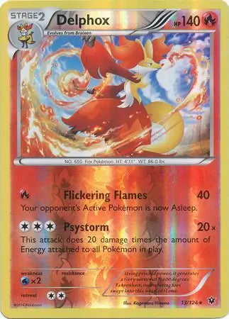 Fates Collide Delphox #13/124 reverse holo