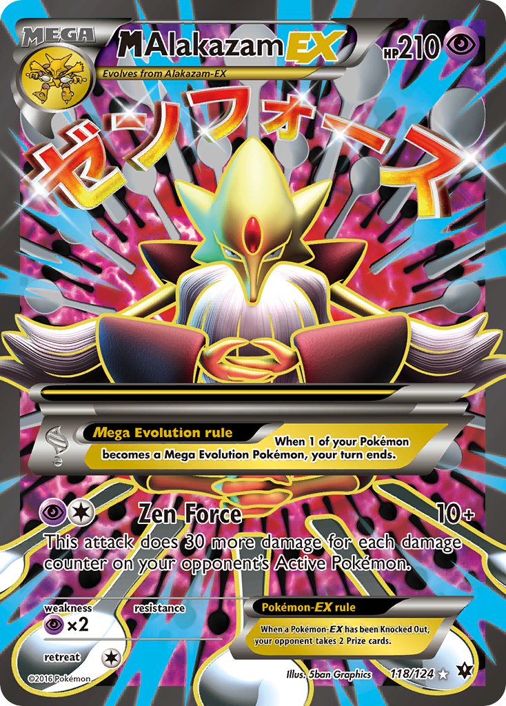 Mega Alakazam EX 118/124 XY Fates Collide