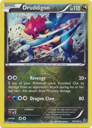 Flashfire Druddigon #70/106 reverse holo