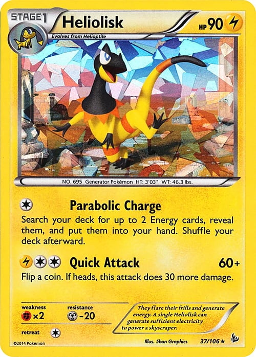 Flashfire Heliolisk #37/106 Cracked Ice Holo