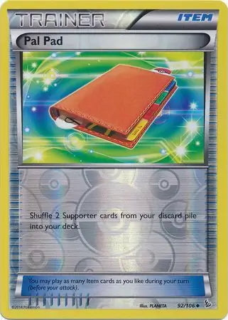 Flashfire Pal Pad #92/106 reverse holo