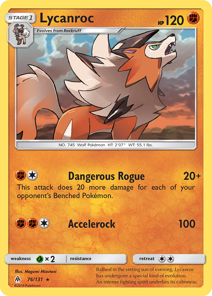 Forbidden Light Lycanroc #76/131