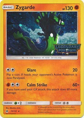 Forbidden Light Zygarde #72 GameStop Promo