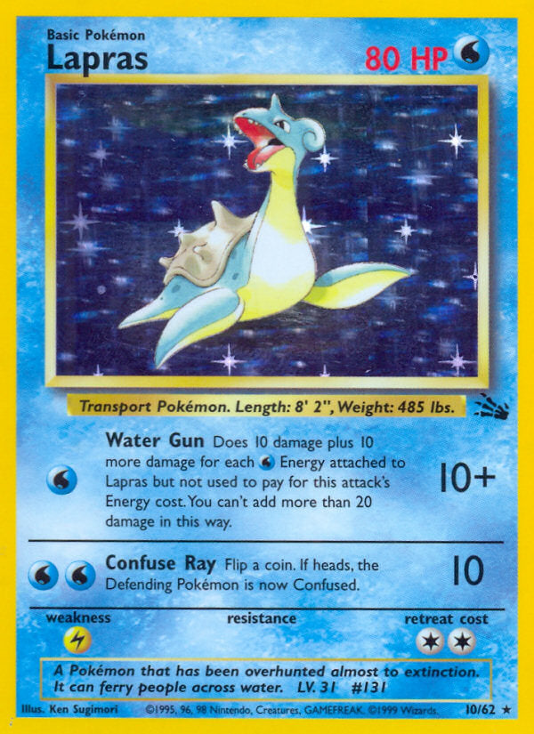 Fossil set Holo Lapras #10/62 unlimited