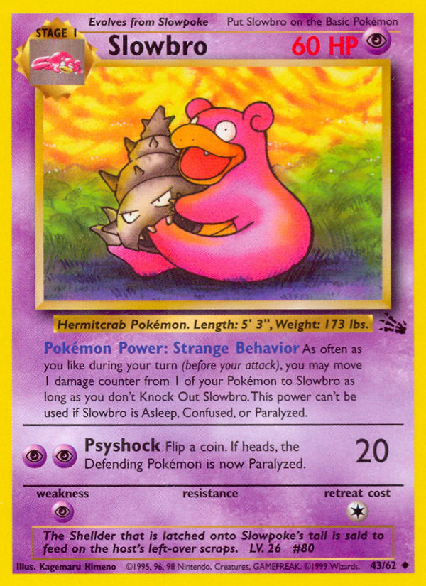 Fossil set Slowbro #43/62 unlimited
