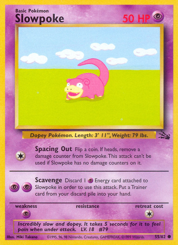 Fossil set Slowpoke #55/62 unlimited