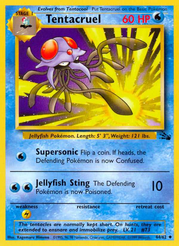 Fossil set Tentacruel #44/62 unlimited