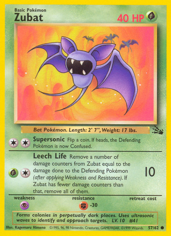 Fossil set Zubat #57/62 unlimited