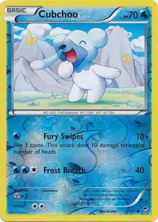 Furious Fists Cubchoo #21/111 reverse holo