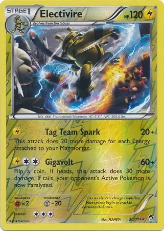 Furious Fists Electivire #30/111 reverse holo