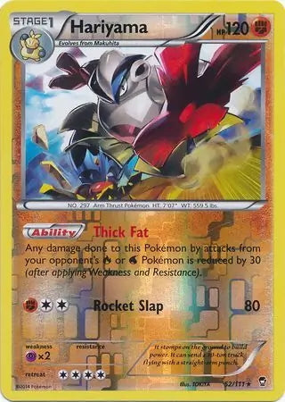 Furious Fists Hariyama #52/111 reverse holo