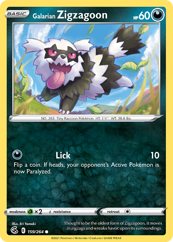 Fusion Strike Galarian Zigzagoon #159/264