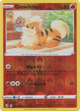 Fusion Strike Growlithe #32/264 reverse holo