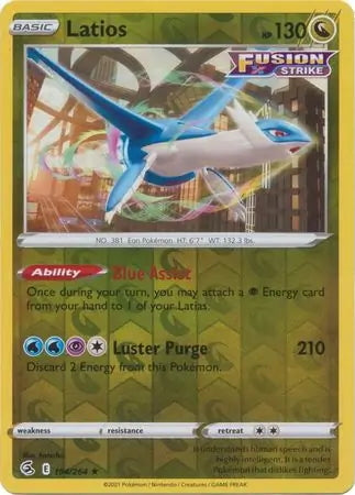 Fusion Strike Latios #194/264 reverse holo