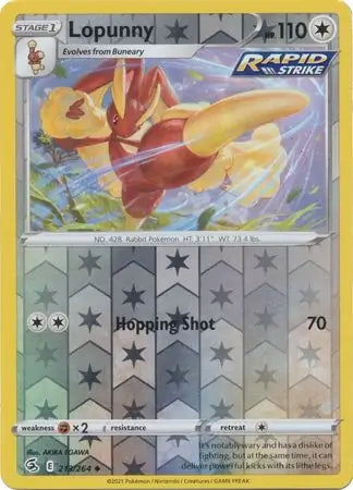Fusion Strike Lopunny #213/264 reverse holo