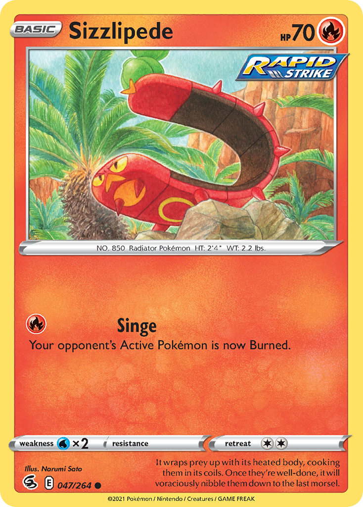 Fusion Strike Sizzlipede #47/264