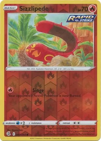 Fusion Strike Sizzlipede #47/264 reverse holo