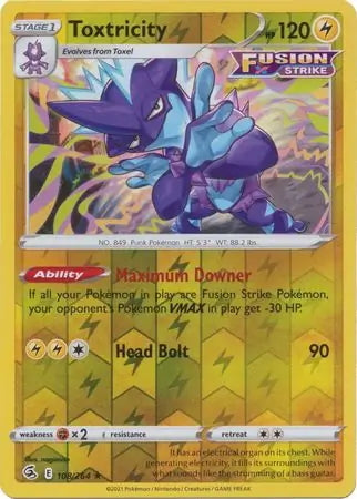 Fusion Strike Toxtricity #108/264 reverse holo